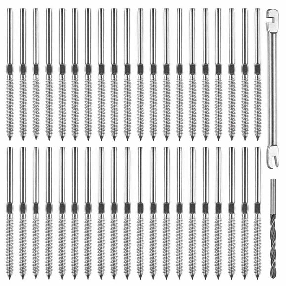 Yescom 40pcs Swage Lag Screws Left & Right 4in 316 Stainless Steel Image