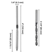 Yescom 40pcs Swage Lag Screws Left & Right 4in 316 Stainless Steel Image