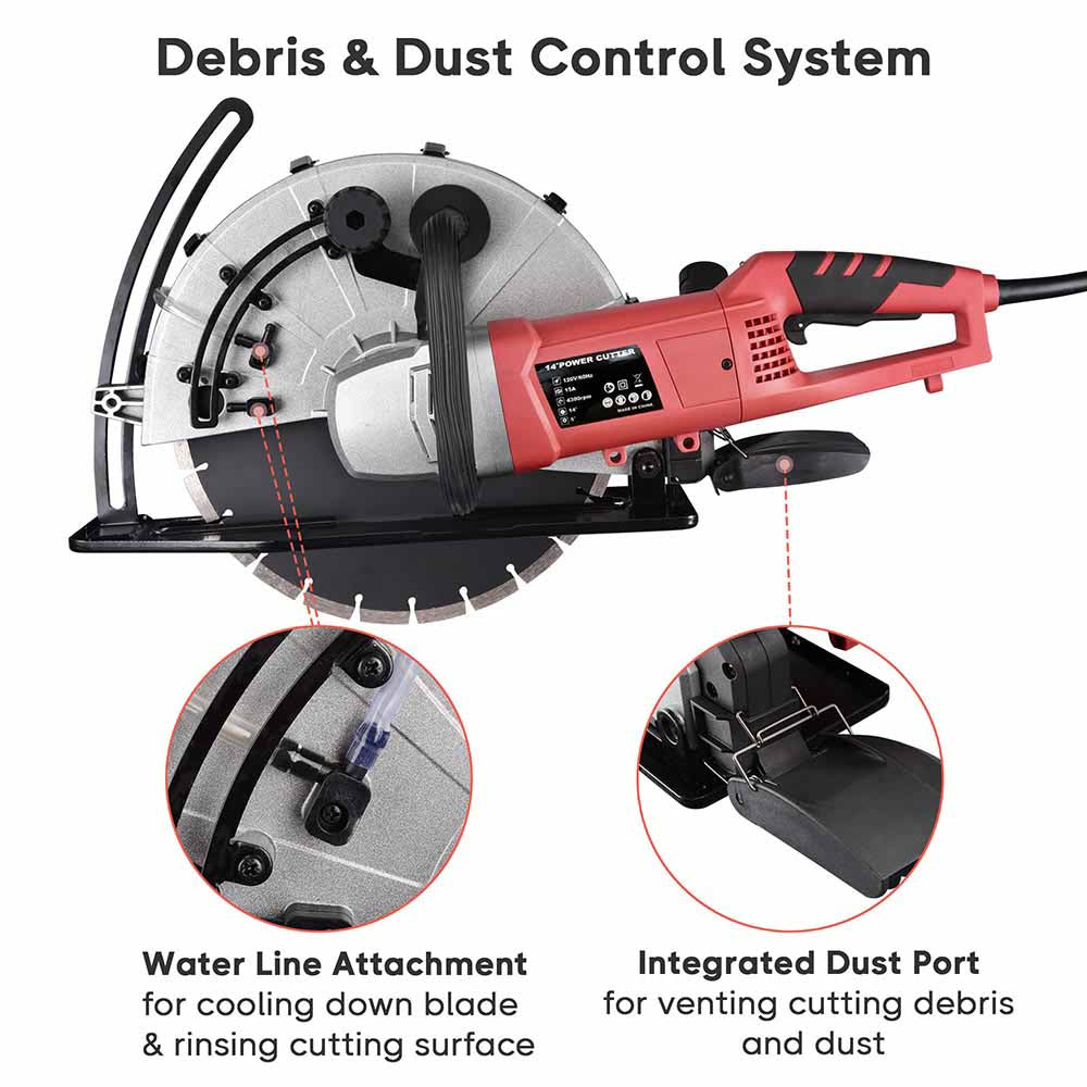 Yescom Circular Saw Wet Dry Concrete Saw 13-3/4 in. 15 Amp Image