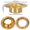 Yescom 1/4" 3/8" 1/2" #0 #2 #4 Grommet & Washer Brass/ Nickel