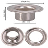 Yescom 1/4" 3/8" 1/2" #0 #2 #4 Grommet & Washer Brass/ Nickel