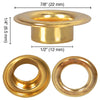 Yescom 1/4" 3/8" 1/2" #0 #2 #4 Grommet & Washer Brass/ Nickel