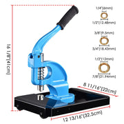 Yescom Grommet Machine with Rolling Base #0 #2 #4 900pc Grommets Image