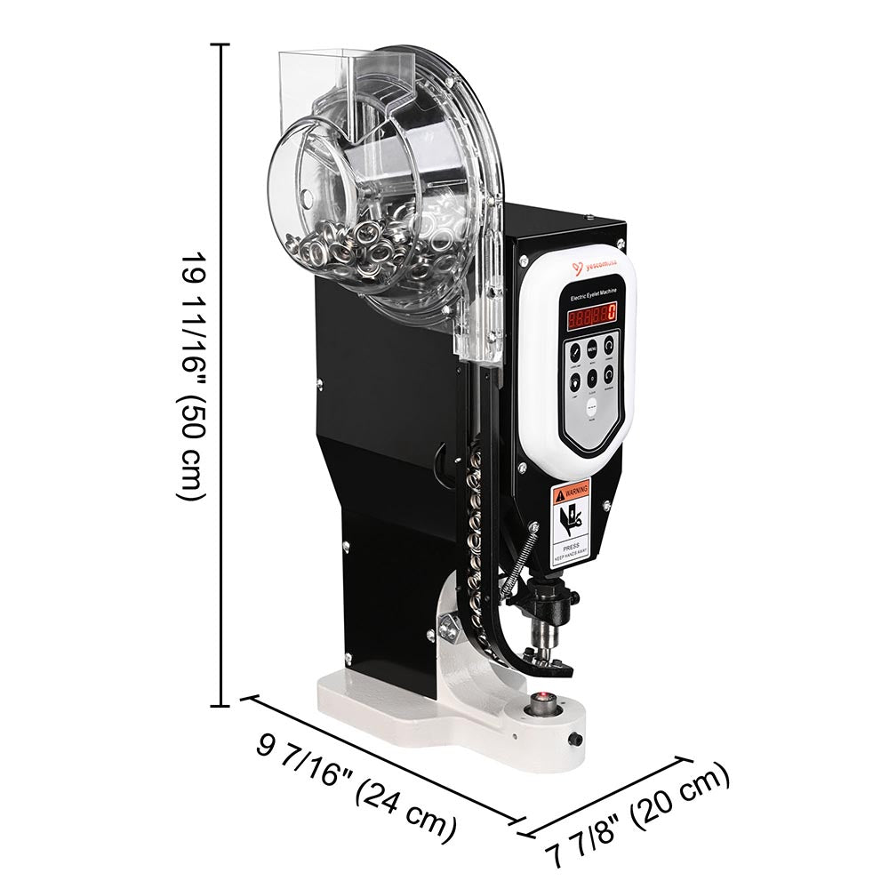 Yescom #2 Auto Grommet Press Machine with Foot Press 750W 110V Image