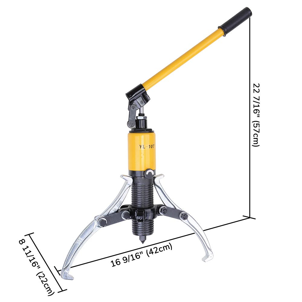 Yescom 3in1 Hydraulic Gear 3 Jaws Puller Set 10-ton w/ Case Image