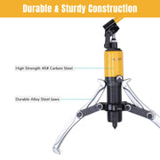 Yescom 3in1 Hydraulic Gear Bearing Puller Set 15 ton 3 Jaws w/ Case Image