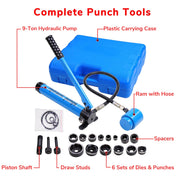 Yescom 9 ton Hydraulic Knockout Punch Press w/ 6 Piece Tool Kit Image