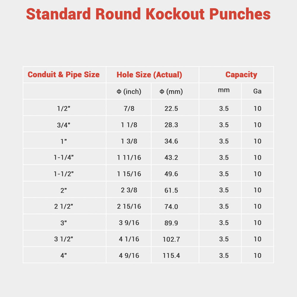 Yescom 15 Ton Hydraulic Hole Punch Heavy Duty Metal Hole Knockout 10-Die Image