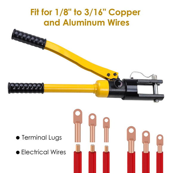 Yescom Hydraulic Cable Terminal Wire Crimping Tool 16-Ton 11pcs Image