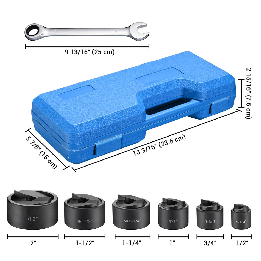 Yescom 6 Ton Manual Knockout Punch Kit 6 Piece Tool Kit Image