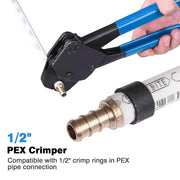 Yescom 1/2" Copper Pex Crimp Tool Ring Crimper w/ Gauge Image