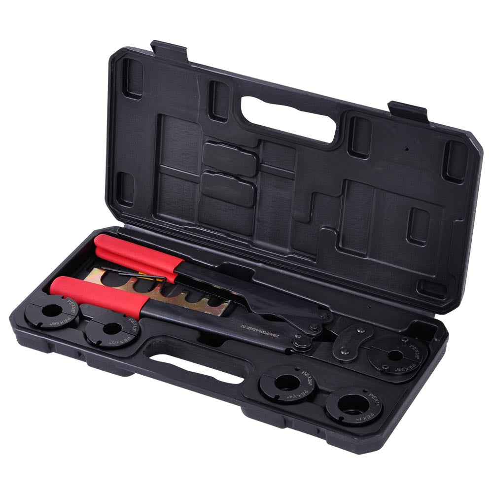 Yescom PEX Crimp Tools Kit for 5 Sizes 3/8" 1/2" 5/8" 3/4" 1" Image