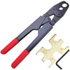 Yescom Pex Crimp Tool Ring Crimper w/ Gauge 1/2" 3/4" Red