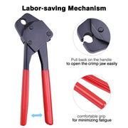 Yescom Pex Crimp Tool Ring Crimper w/ Gauge 3/8" Red Image