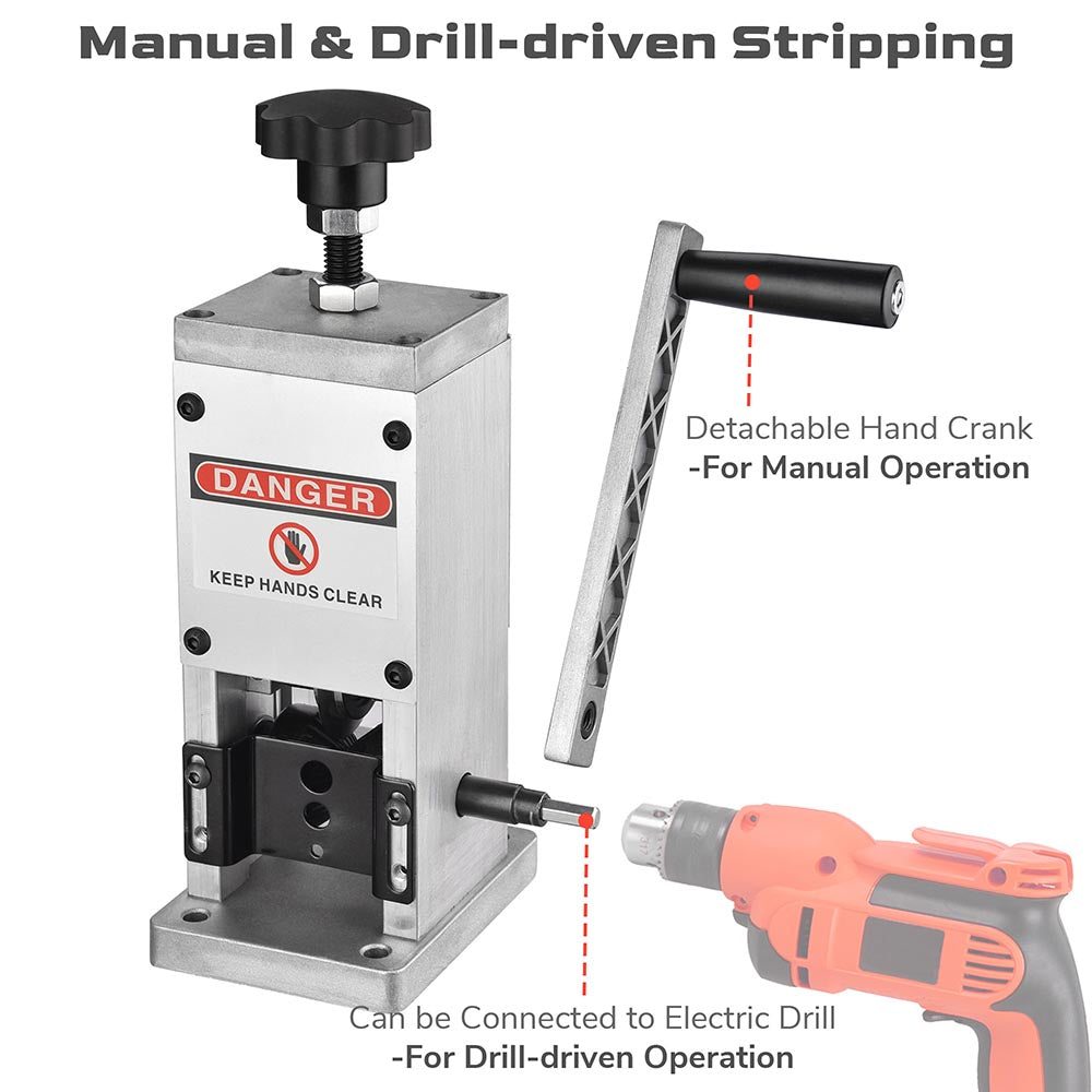 Yescom Handle/Drill Wire Stripping Machine Cable Copper Image