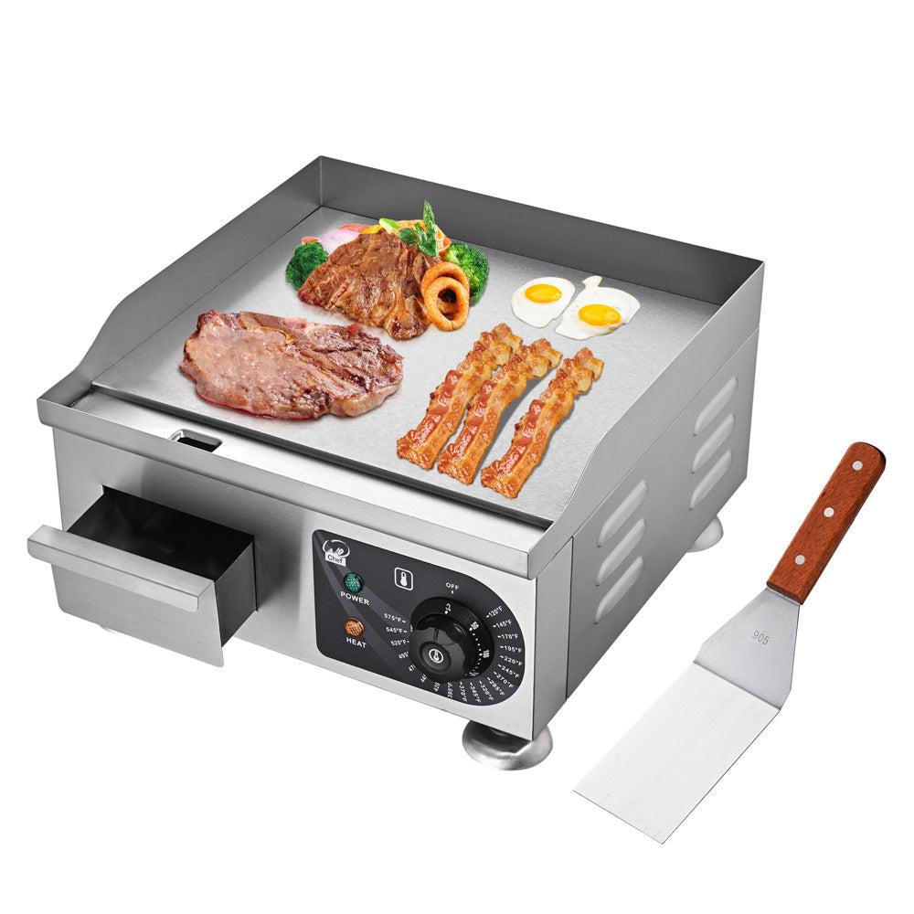 Yescom Electric Countertop Griddle Flat Grill 14in 1500W Image