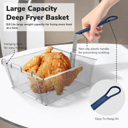 Yescom Large Deep Fry Basket Stainless Steel 13x12x6in Image