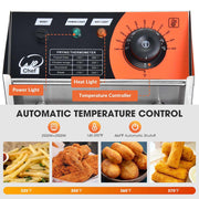 Yescom Electric Deep Fryer 24 L Comml. Countertop Dual-Tank Image