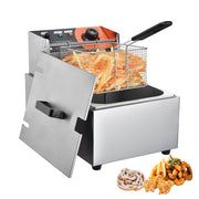 Yescom Stainless Steel Electric Countertop Fat Deep Fryer 8L Image