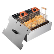 Yescom Electric Fat Deep Fryer Countertop 20L Large Tank Image