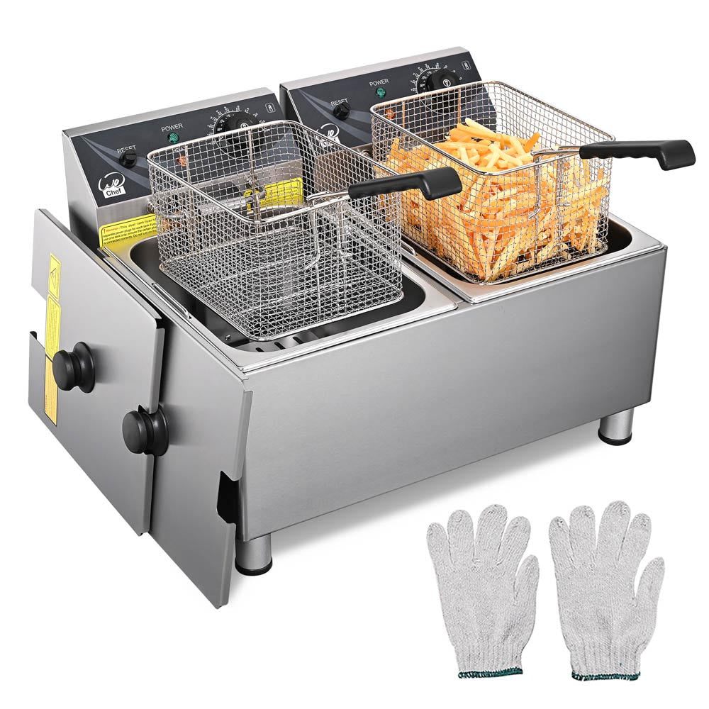 Yescom Commercial Deep Fryer Double Basket 220V 7200W Image