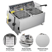 Yescom Commercial Deep Fryer Double Basket 220V 7200W Image