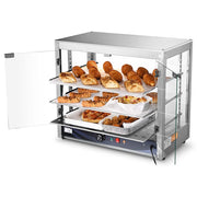 Yescom Pizza Food Warmer Commercial Countertop Display Case 3-Tier 27x15x24 Image