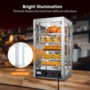 Yescom Pizza Food Warmer Commercial Countertop Display Case 5-Tier 15x15x28 Image