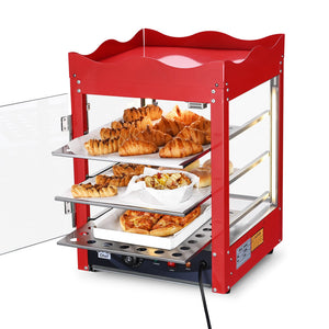 Yescom Pizza Food Warmer Commercial Countertop Display Case 3 Tier