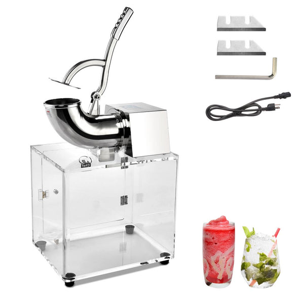 Yescom Electric Snow Cone Machine Ice Shaver w/ Acrylic Case Image