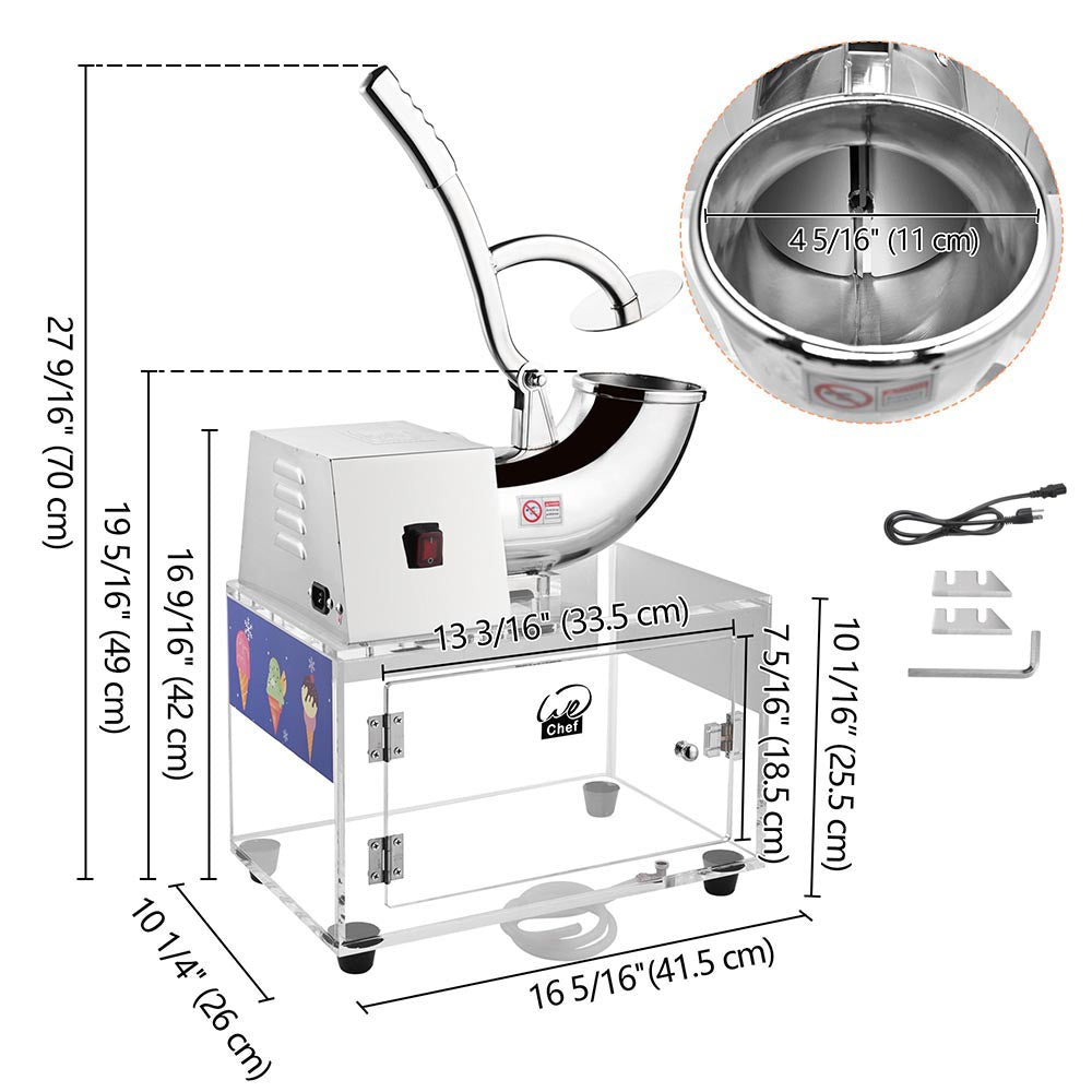 Yescom Electric Snow Cone Ice Shaver with Acrylic Case, Small Image