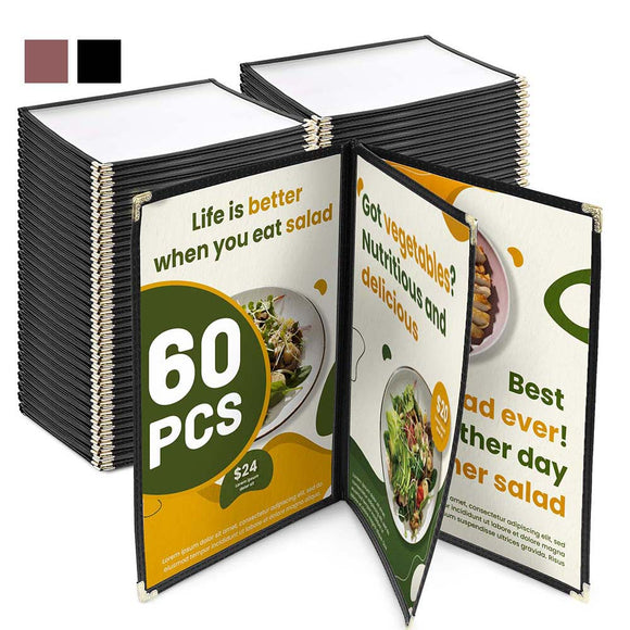 Yescom 60x Menu Covers 8.5x11 Restaurant Cafe 6 View Image