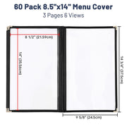 Yescom 60x Menu Covers 8.5x14 Restaurant Cafe 6 View Image