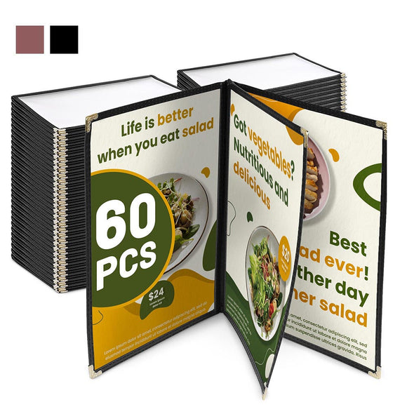 Yescom 60x Menu Covers 8.5x14 Restaurant Cafe 6 View Image