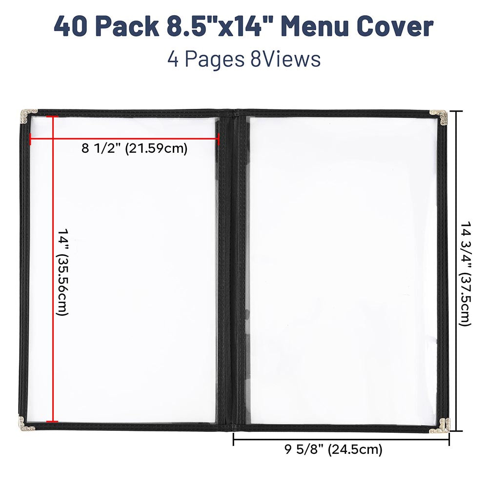 Yescom 40x Menu Covers 8.5x14 Restaurant Cafe 8 View Image