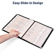 Yescom 8.5x11 Menu Covers Set(4) for Restaurant 8-View Clear Image