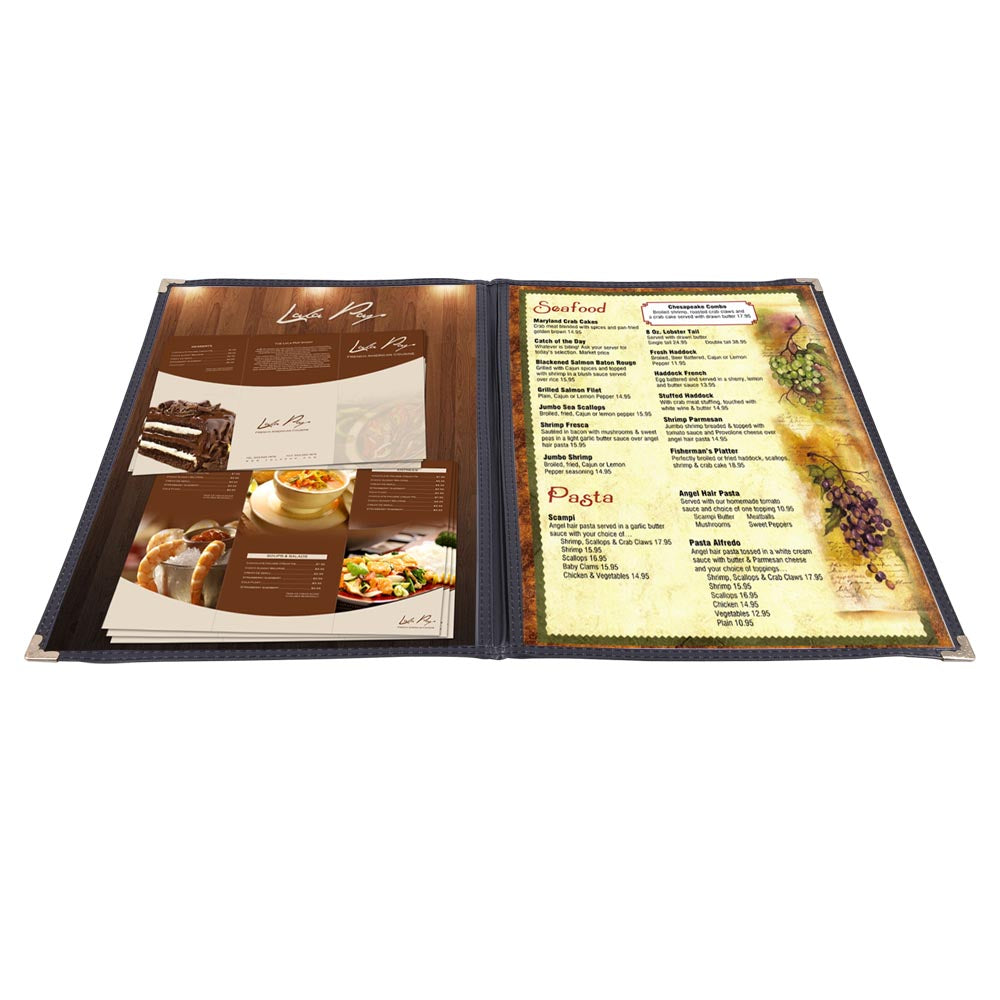 Yescom 60x Menu Covers 8.5x14 Restaurant Cafe 2-Page Image