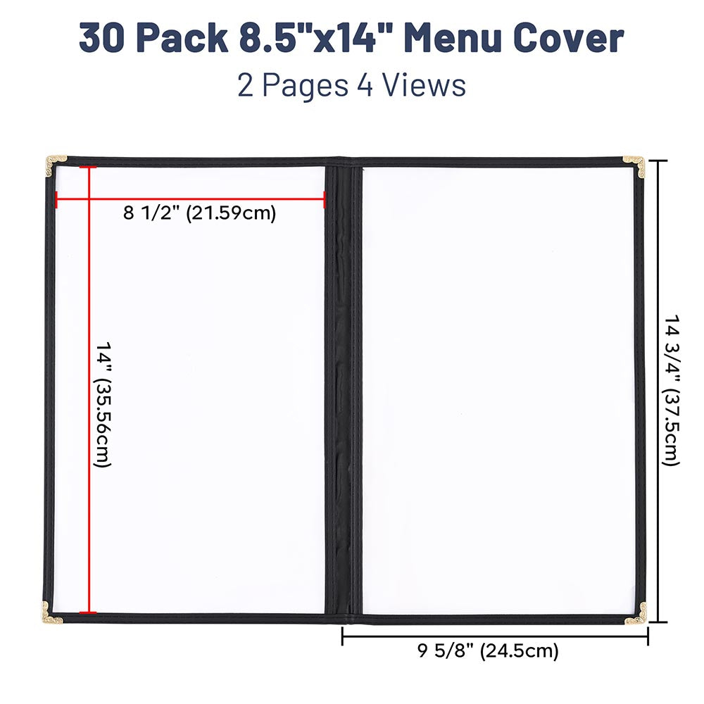 Yescom 30x Menu Covers Cafe Restaurant Double 8.5x14 Image