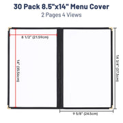 Yescom 30x Menu Covers Cafe Restaurant Double 8.5x14 Image