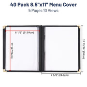 Yescom 40x Menu Covers 8.5x11 Restaurant Cafe 5-Page Image