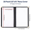 Yescom 20x Menu Covers Cafe Restaurant 10 View 8.5x14 Black