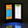 Yescom LED Back Lit Folded Menu Holder Dual Page 5.5x11in