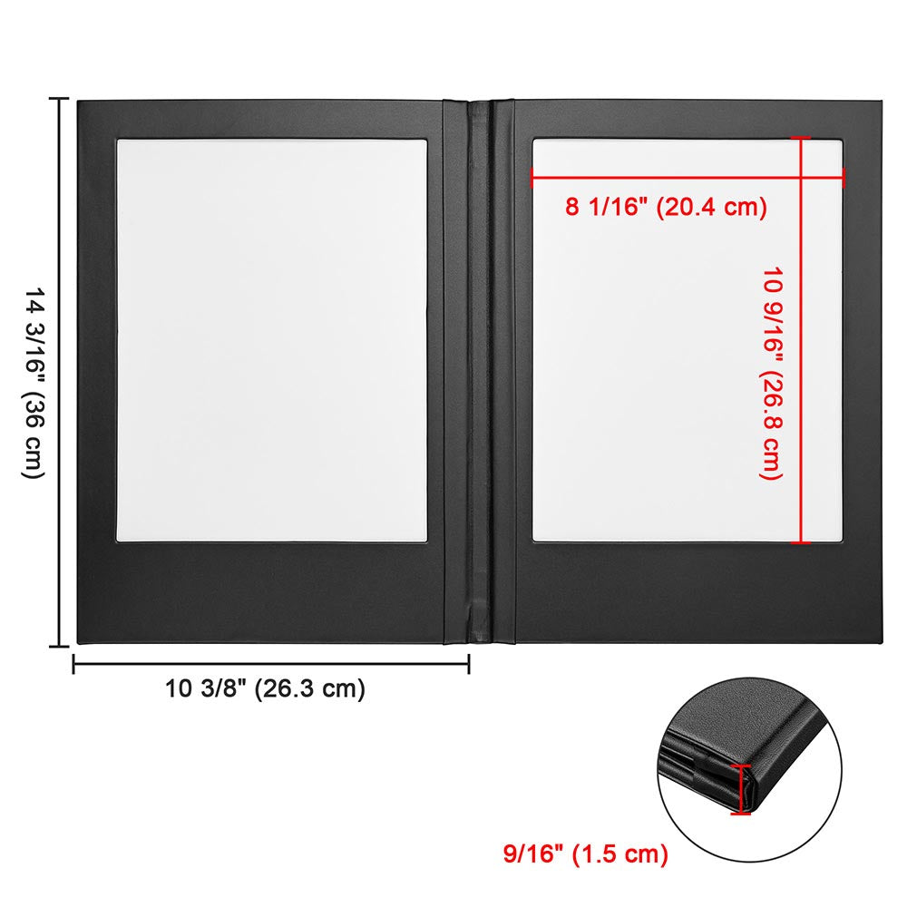 Yescom LED Back Lit Folded Menu Holder Dual Page 8.5x11in Image