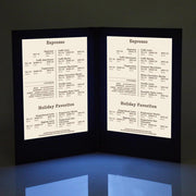 Yescom LED Backlit Menu Covers Books 8.5x11in 4ct/pk Image