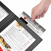 Yescom LED Back Lit Folded Menu Holder Dual Page 8.5x11in Image