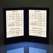 Yescom Personalized Menu Covers LED Menu Cover Dual Page 8.5x14in (MOQ 10ct) Image