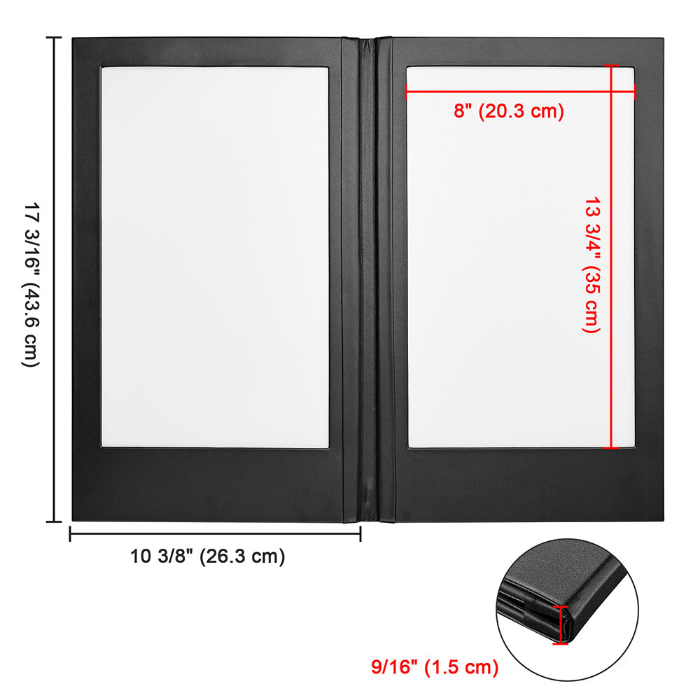 Yescom LED Back Lit Folded Menu Holder Dual Page 8.5x14in Image