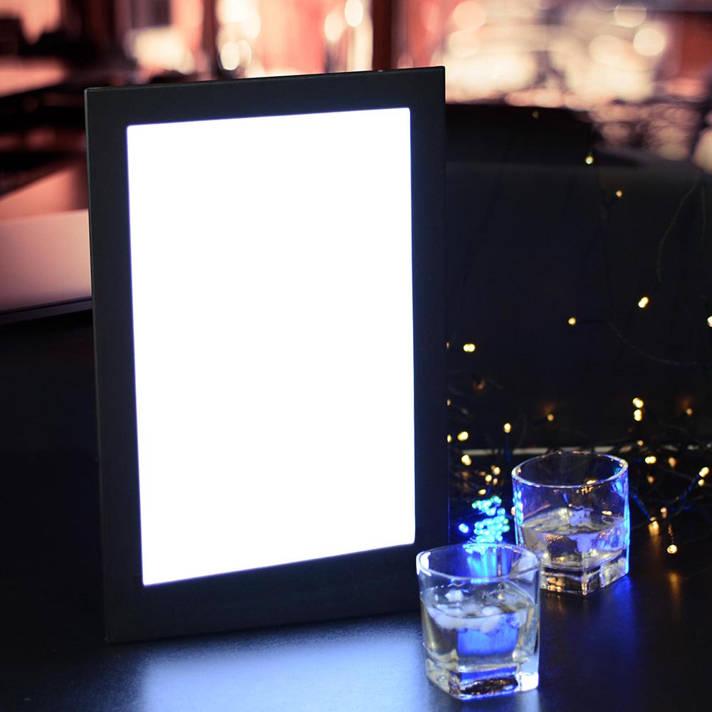 Yescom LED Back Lit Check Presenter Leather Menu Holder 8.5x14in Image