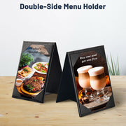 Yescom 10x Table Tents 4x6 Double Sided Cards Holder PU Leather Image