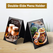 Yescom 10x Table Tents 5x7 Double Sided Cards Holder PU Leather Image